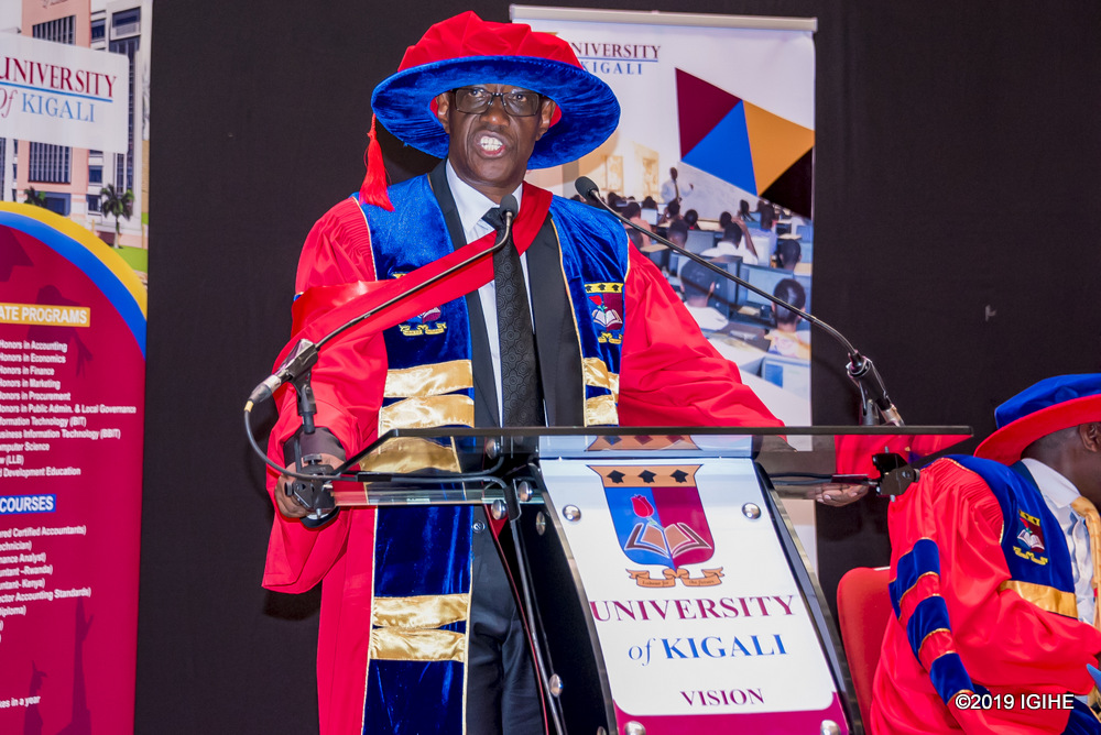 The University Of Kigali Chairman Board Of Directors, Mr. Afrika Philbert congratulated the graduates