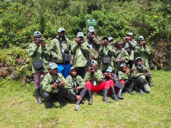Students after the visit to photograph the golden monkeys