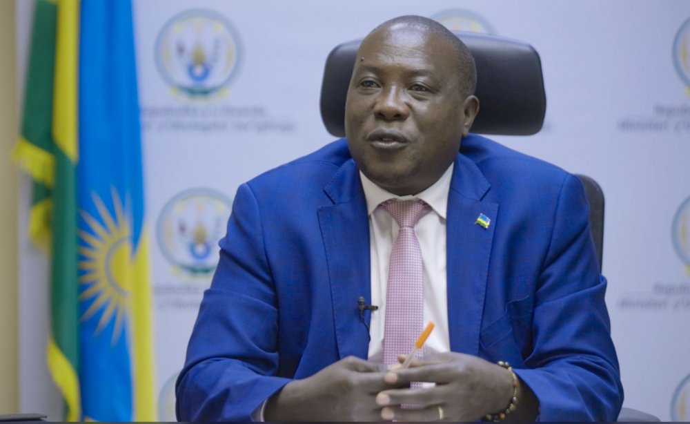 The Minister of Local Government, Jean Marie Vianney Gatabazi in an interview with IGIHE.  