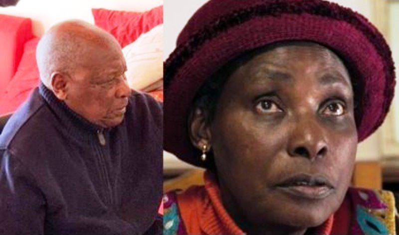 Genocide suspect Felicien Kabuga (left) who was arrested last year and Agathe Kanziga, the wife of former President Juvénal Habyarimana.  