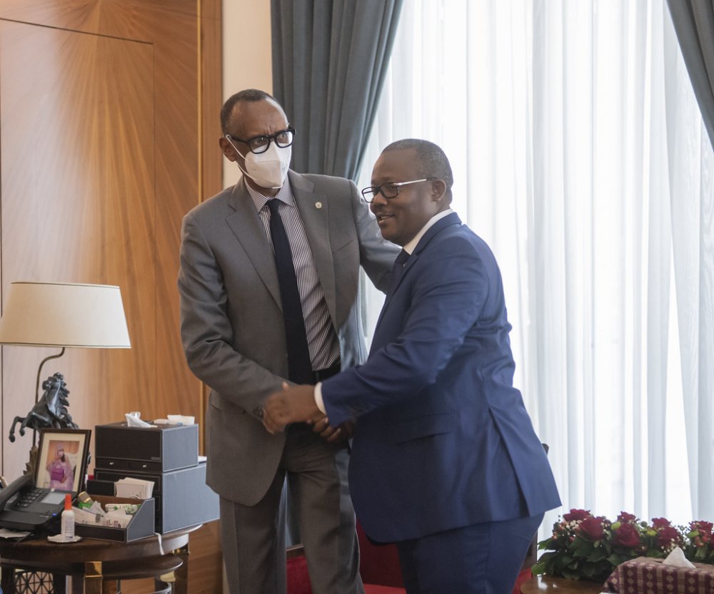 President Kagame with his counterpart, Umaro Sissoco Embaló in Dakar last month. 