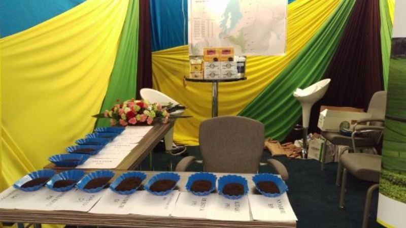 The exhibition ground of Rwanda's tea during the competition in Kenya.