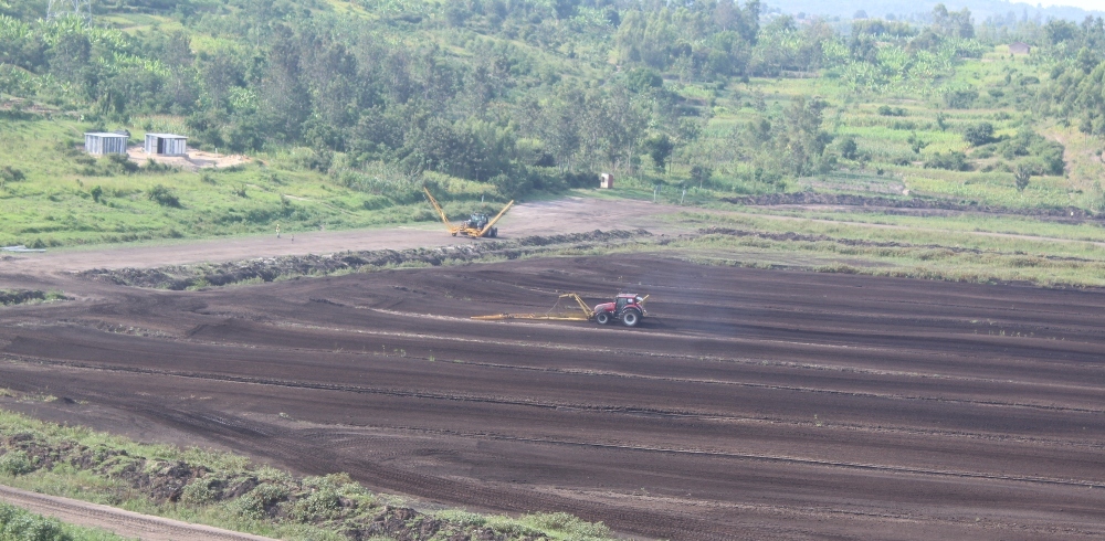 Peat is extracted from Akanyaru Marshland.  