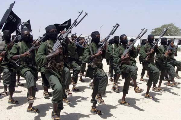 Al-Shabaab fighters undergoing training at a camp in southern Somalia. Recent security operations on Kenya's coast have forced Shabaab recruiters into retreat, inadvertently opening up space for IS.