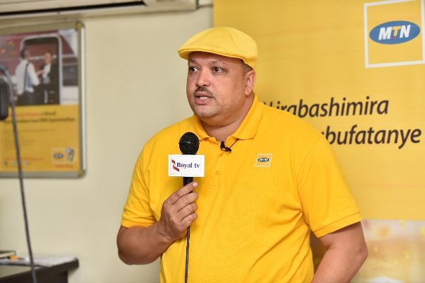 Alain Numa, Events and Promotions Coordinator speaking at the launch