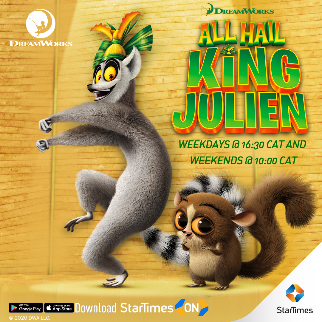 The party continues with the world famous dancing lemur, in All Hail King Julien.