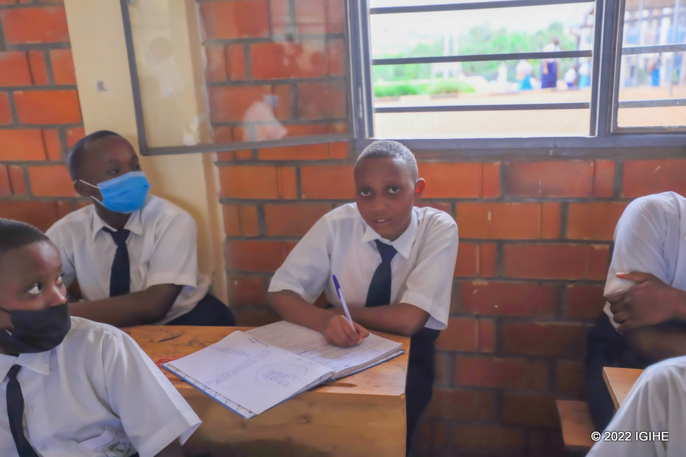 Umuhoza with her colleagues at Groupe Scolaire Karembure. 