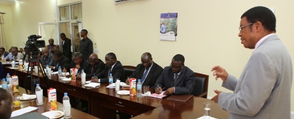 THE Prime Minister, Mr Majaliwa Kassim Majaliwa, speaks to the Ministry of Regional Administration and Local Government officials in Dar es Salaam
