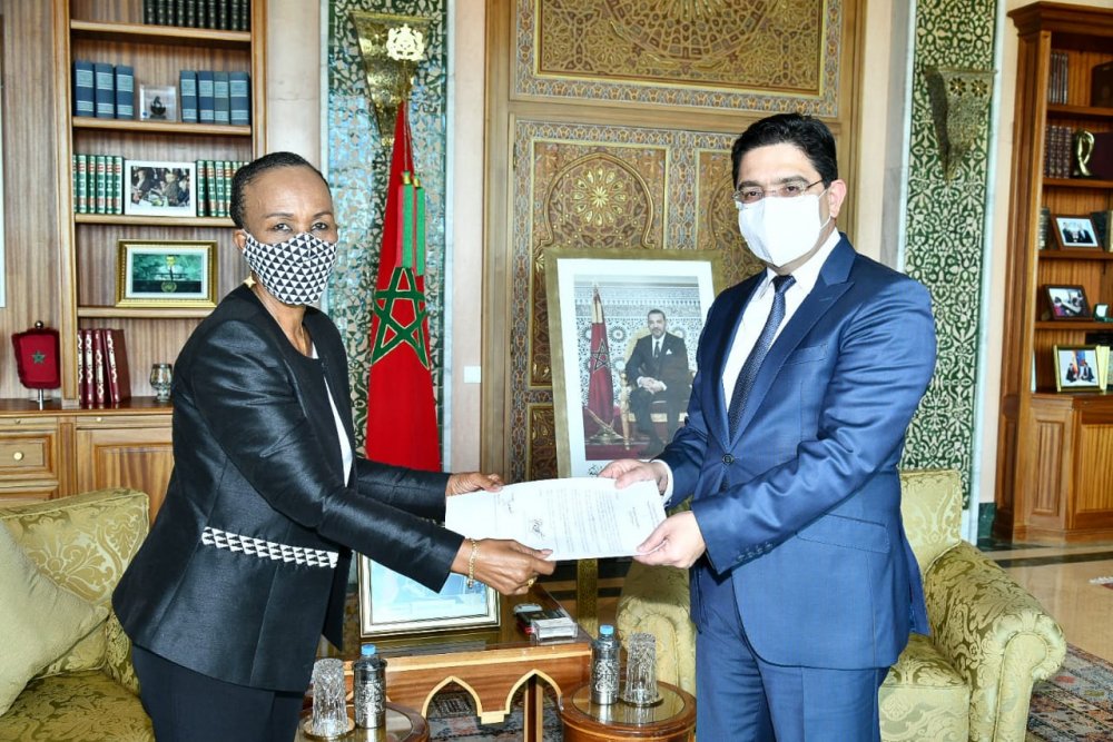 Amb. Nyiramatama presented copies of her letters of credence yesterday to Nasser Bourita, Minister of Foreign Affairs, African Cooperation and Moroccan Expatriates.   