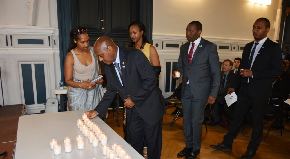 Ambassador of Rwanda in France, Jacques Kabale igniting the light of hope