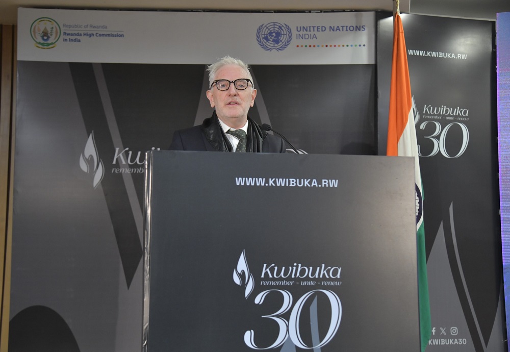The Ambassador of Ireland to India, Kevin Kelly, is one of officials who delivered remarks.