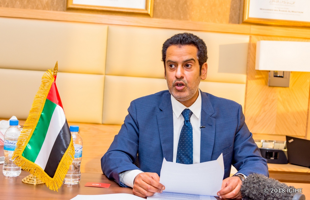 The Ambassador of United Arab Emirates (UAE) to Rwanda, Hazza Mohammed Falah Kharsan Alqahtane