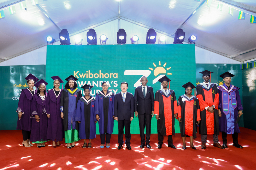 Ambassador Kimonyo congratulates Rwandan students who recently graduated from Chinese universities, encouraging them to become agents of transformation.