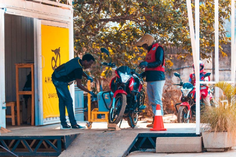 Ampersand also builds and operates a network of battery swap stations, allowing drivers to change batteries faster than refilling a tank with petrol.