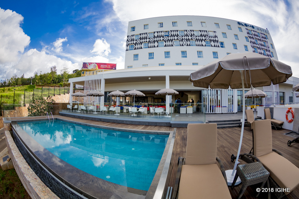 An aerial view of Onomo Hotel Kigali