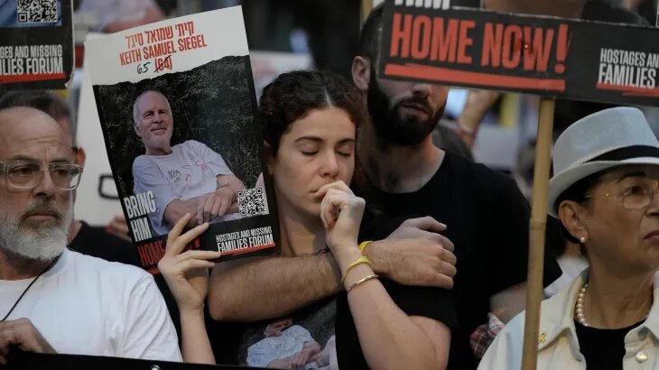 Monday’s anniversary featured memorials and vigils, including a moment of silence at Kibbutz Reim, where the music festival massacre occurred.