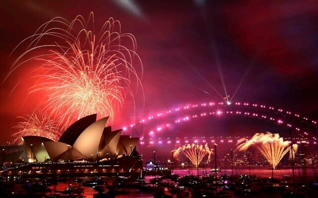 Fireworks during New Year's Eve celebrations in Sydney, Australia, December 31, 2024