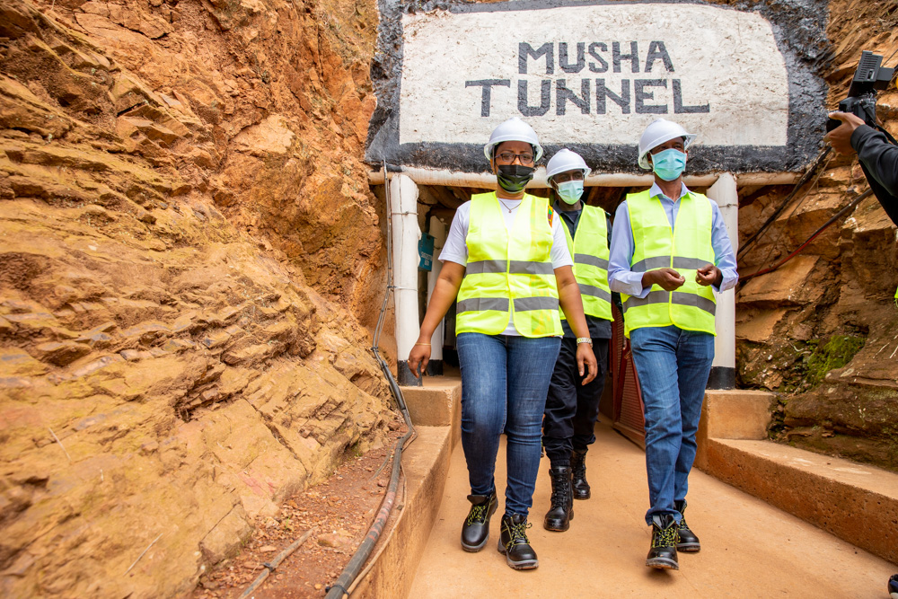 Officials also visited one of the company's tunnels.