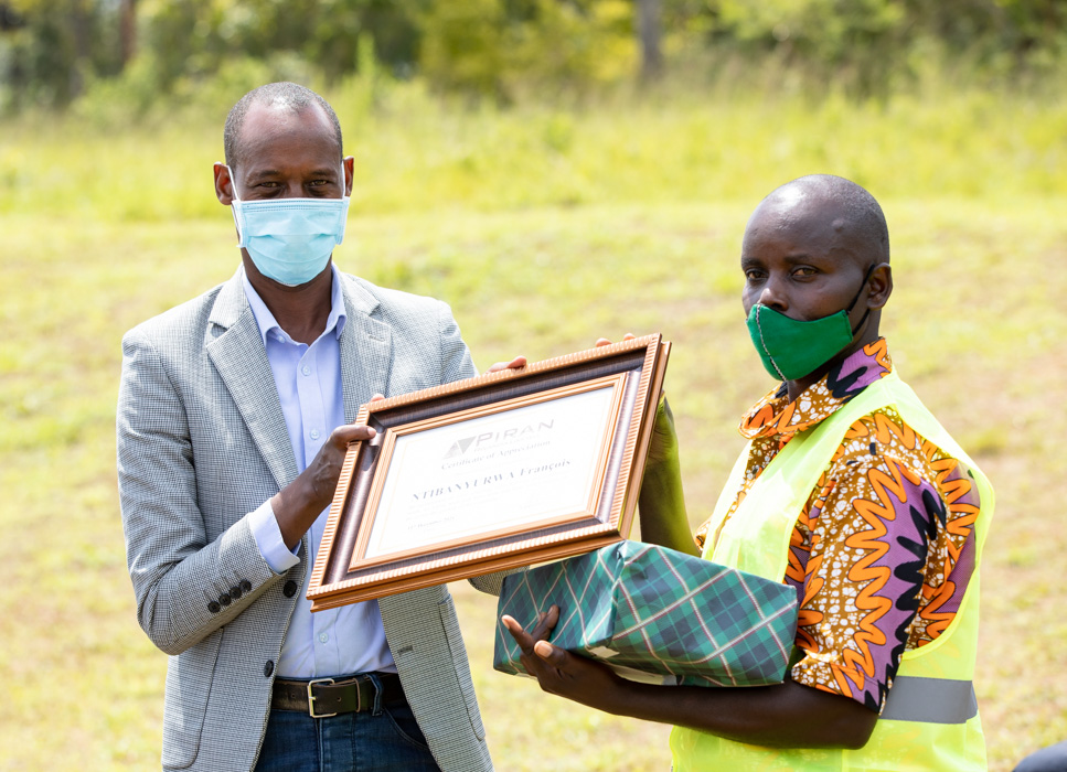 Employees were rewarded for outstanding performance.