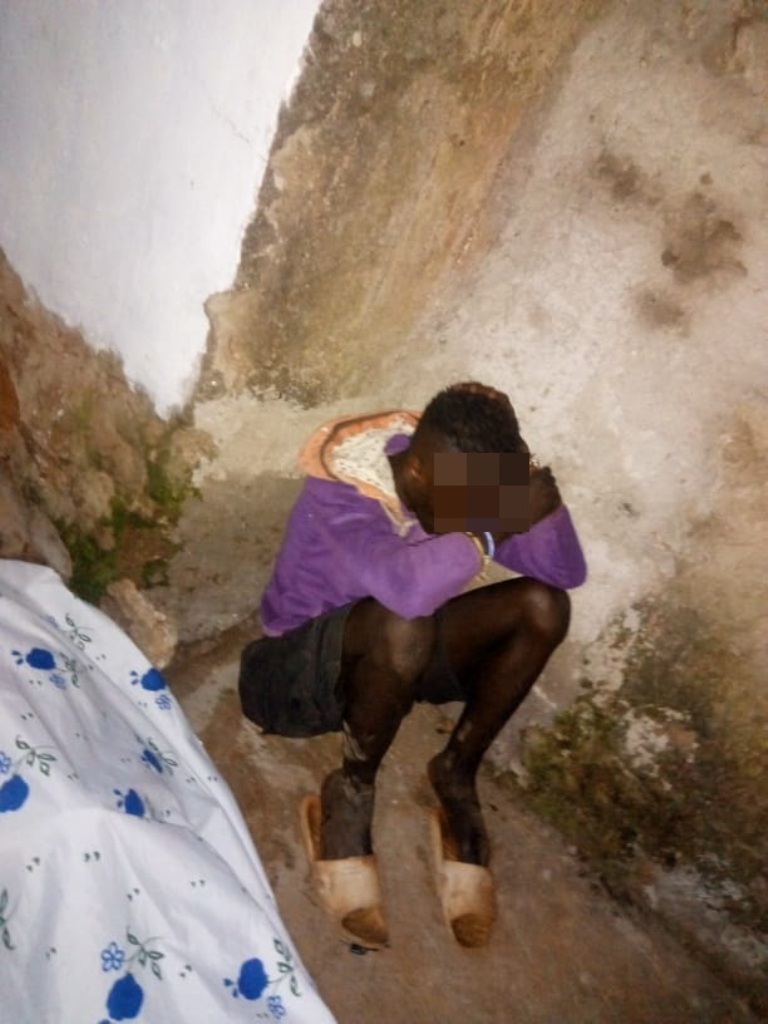 The street boy was handed to security officials.