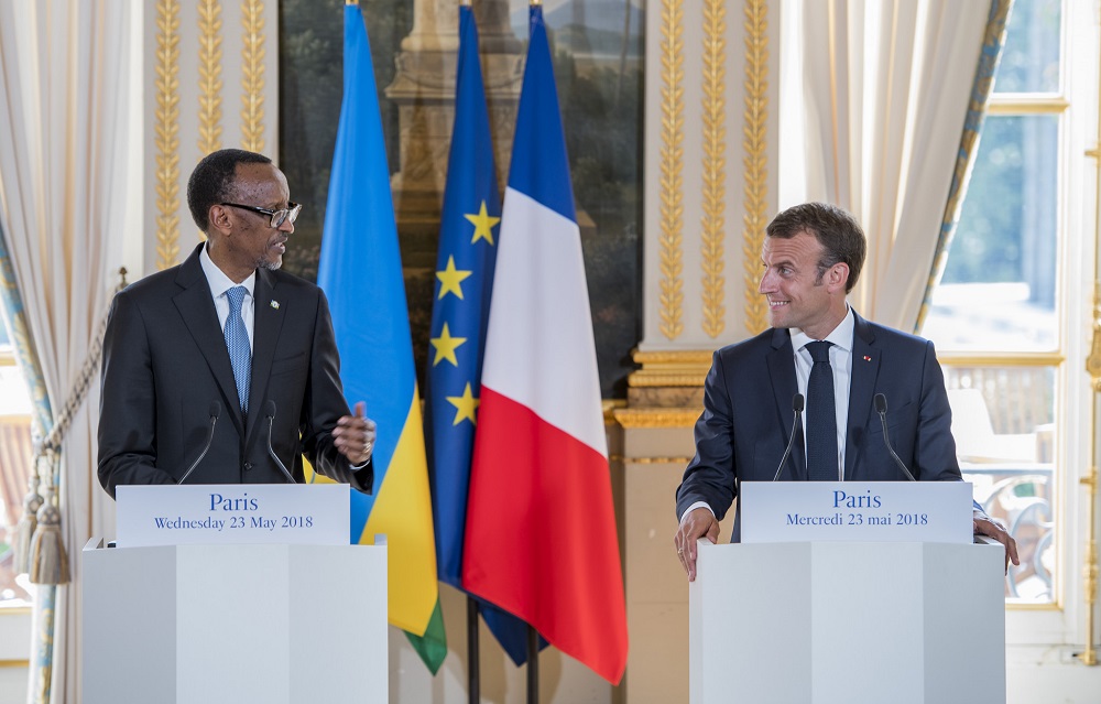 President Kagame had discussions with President Emmanuel Macron of France