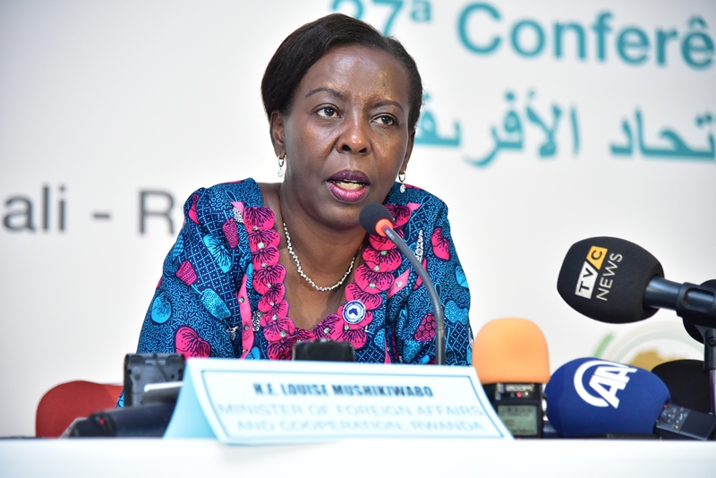The Minister of Foreign Affairs, Louise Mushikiwabo