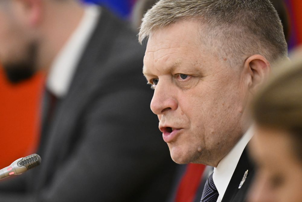 Slovakia's Prime Minister Robert Fico attends his meeting with Russian President Vladimir Putin in Kremlin, Moscow, Russia, May 9, 2025, during celebrations of the 80th anniversary of the Soviet Union's victory over Nazi Germany during the World War II. (PHOTO / POOL VIA AP)