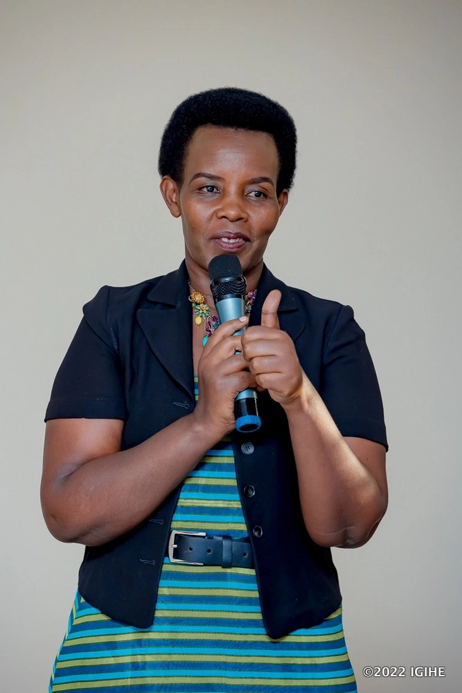 The Board Director at the University of World Mission Frontiers, Doreen Kagire speaking at the event.   