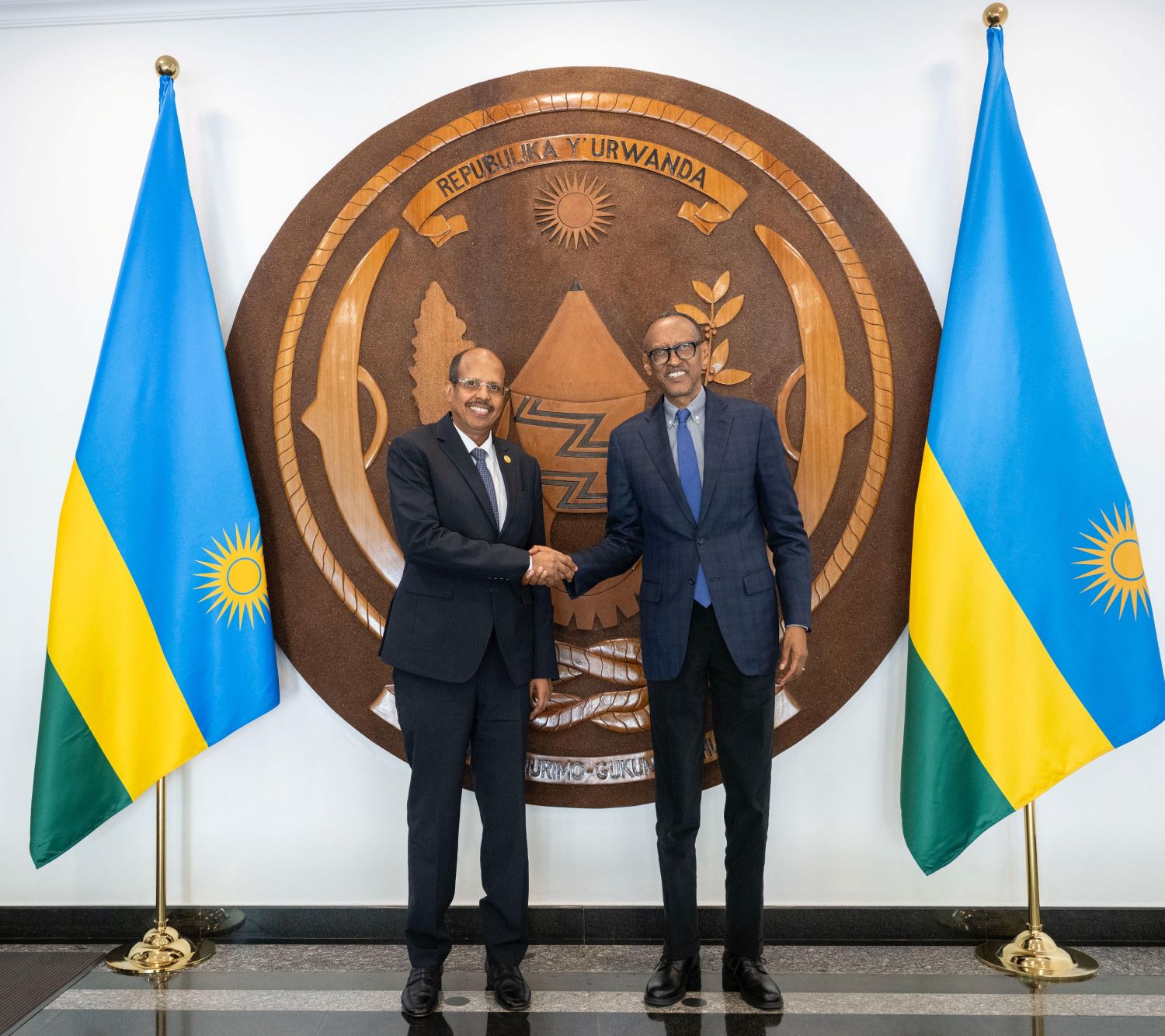 AU Commission Chair Mahmoud Ali Youssouf was in Kigali to participate in the Global AI Summit on Africa.