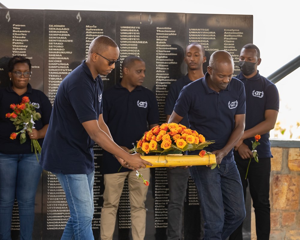 Employees of QT Global Software also laid wreaths at the mass grave in honour of victims of Genocide against the Tutsi.  