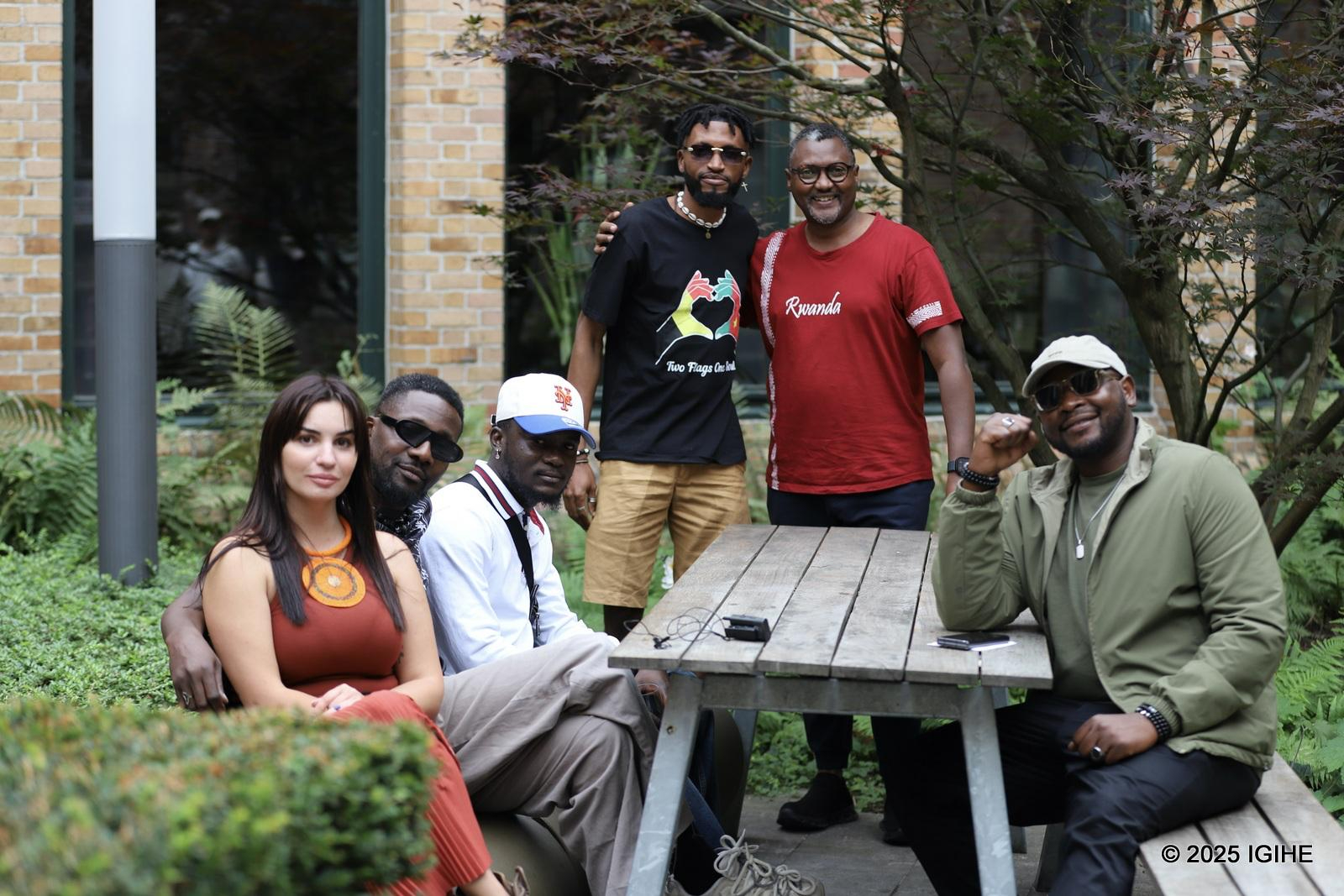 IGIHE journalist with artists that attended the official opening of Afrika Week 2025 in Bruges