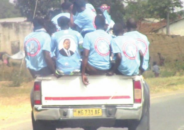 DPP ferries supporters to a political rally in Malawi government vehicle.