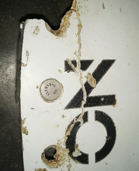 An image provided by Blaine Gibson of the aircraft debris he found.