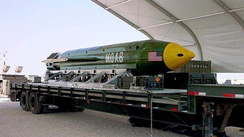 The explosive dropped was the largest non-nuclear bomb ever deployed in combat