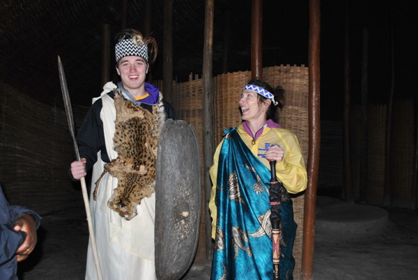 Tourists visiting the King's palace.