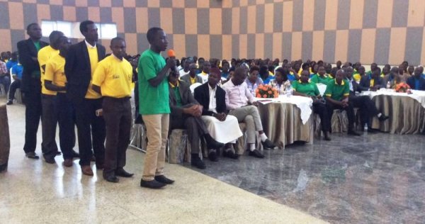 Teachers in discussion held yesterday at Dove Hotel during the International Teachers’ Day