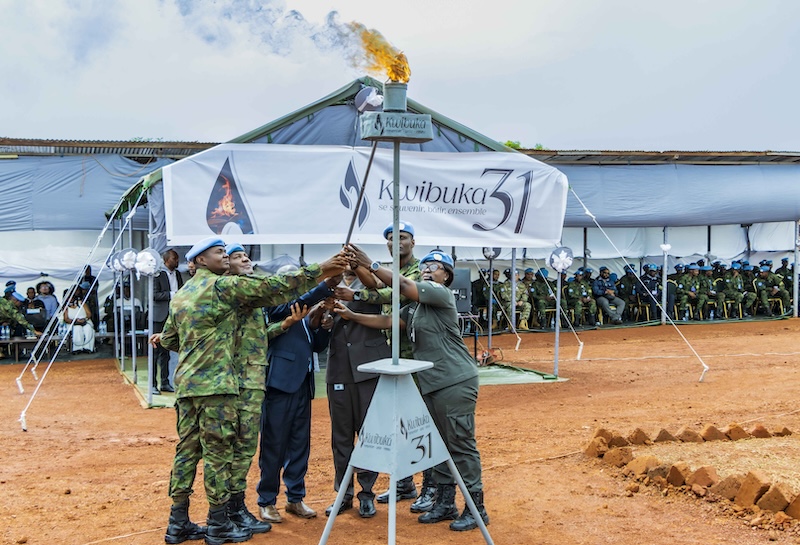 The flame of hope was also lit as Rwandan peacekeepers commemorated the Genocide against the Tutsi. 