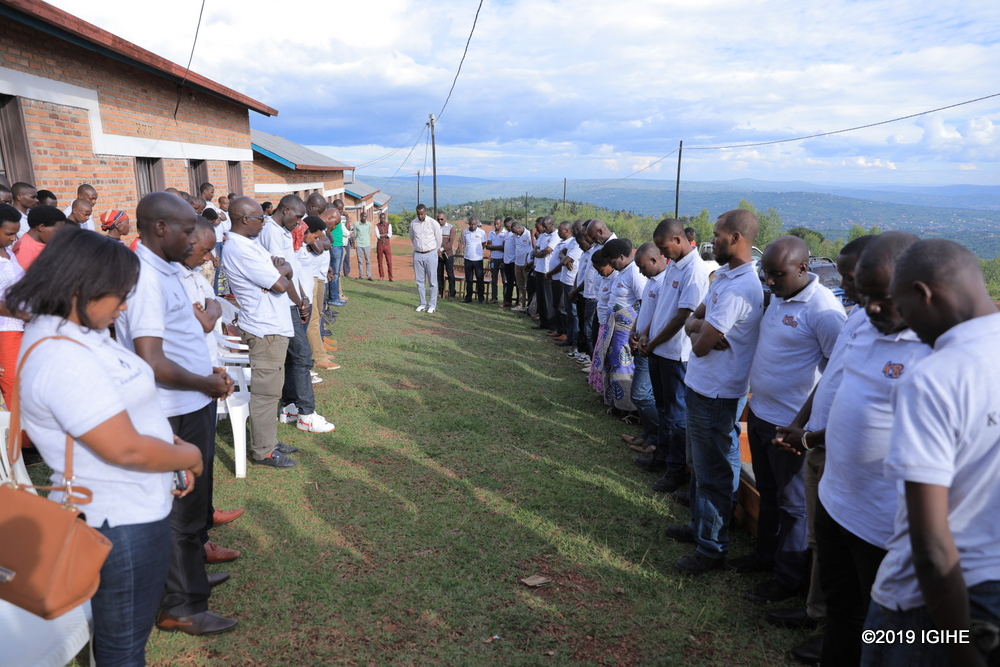 They took a minute to Honor the victims of the 1994 Genocide against Tutsi