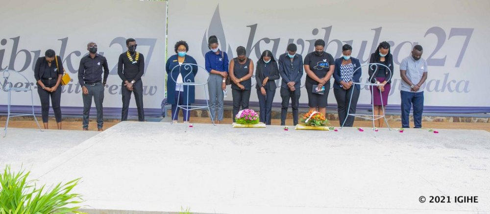 JCI delegates observed a minute of silence in honor of Genocide victims laid at Kigali Genocide Memorial.