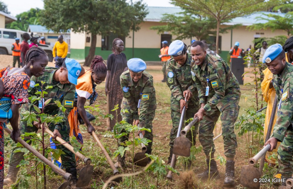 The community work was conducted by Rwandan battalion (RwanBatt1) on Monday. 