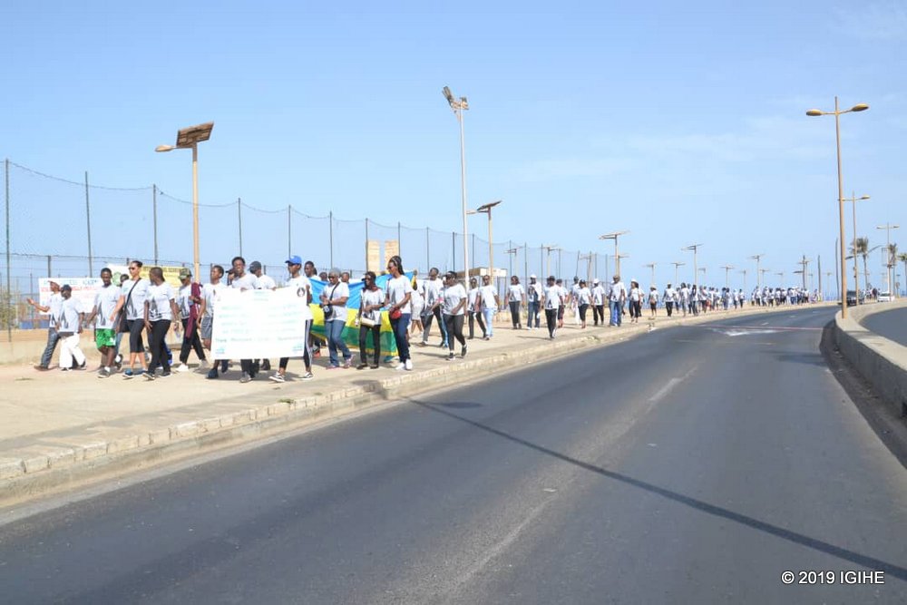 The ceremony held on Sunday was marked by a walk to remember from Place du souvenir Africain, a place where the memorial of the 1994 Genocide against the Tutsi built in 2018 is located