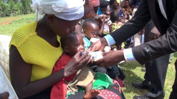 Some of children cured of malnutrition-related diseases in Nyamasheke district. 
