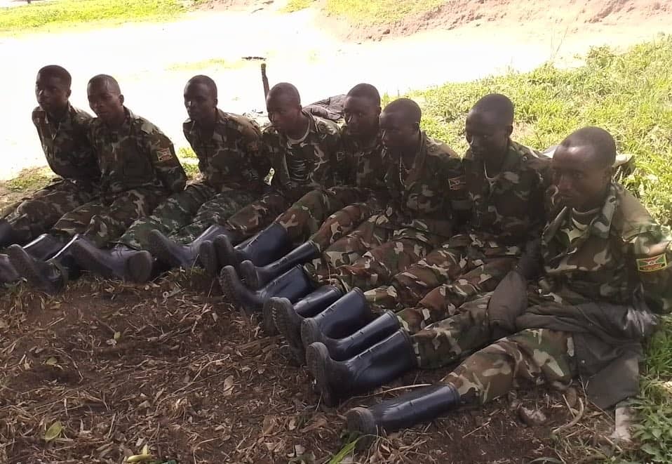 Some of Burundian soldiers captured by M23 during the recent fighting in South Kivu.