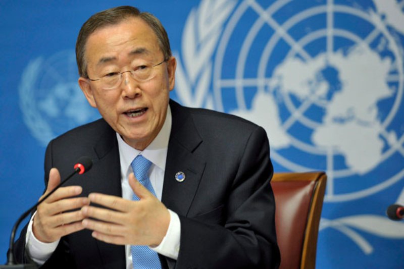 The United Nations Secretary General Ban Ki Moon