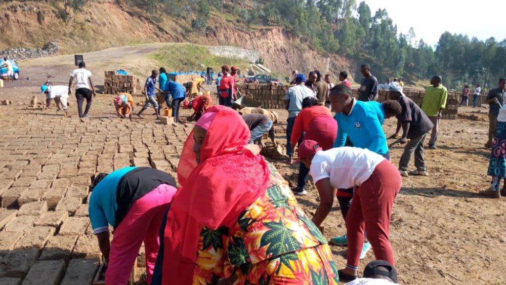 A total of 200,000 bricks are expected to be made over the course of action.