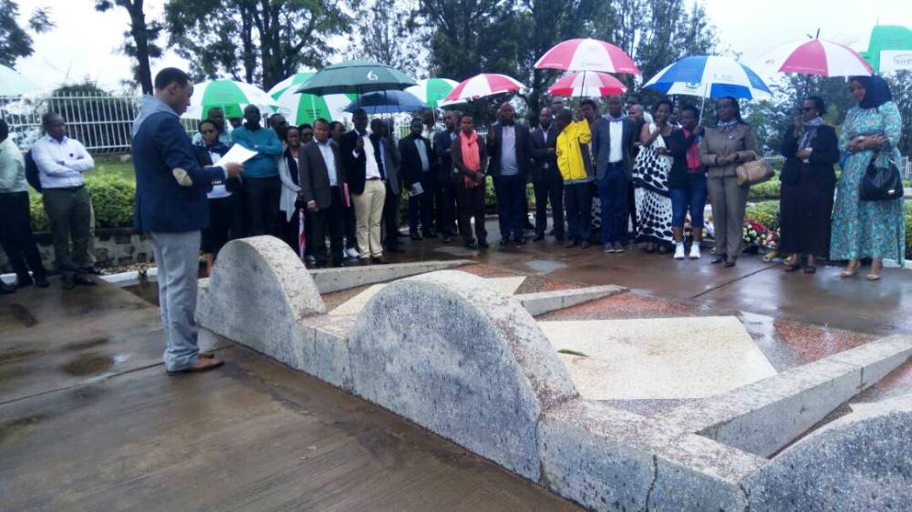 MINISANTE staff visited Rebero Memorial in honor of genocide victims.