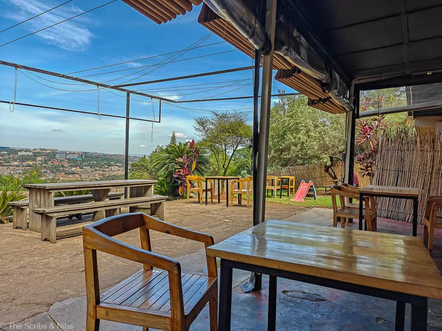 Baso Pâtissier has a lovely view of the city hills.
