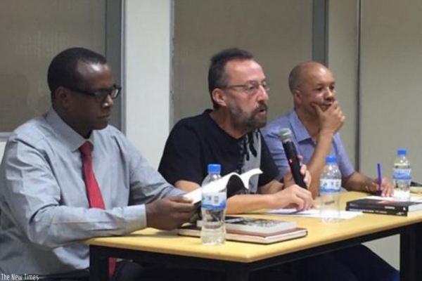  Belgian journalist and author, speaks at the launch of two books about Genocide against Tutsi on Wednesday