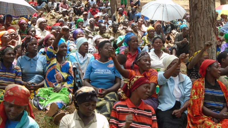 Nyaruguru residents attendeding the celebration of the International Day of Women