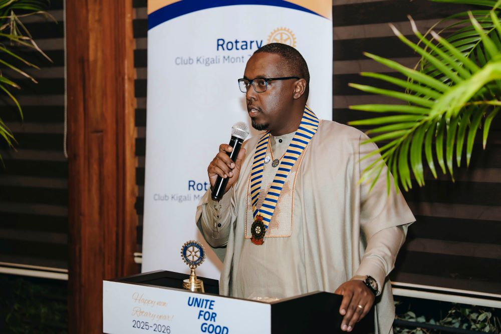 Stepping into leadership for the 2025/2026 Rotary year, Rtn. Claver Irakoze energized the audience with a forward-looking vision grounded in compassion and collaboration.